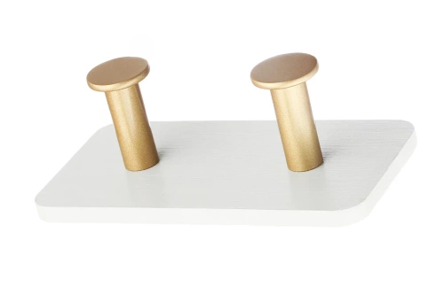 Bambus Kleiderbügel | Handtuchhalter | Kleiderhaken mit zwei Haken | YG-DH13-GOLD