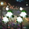 Solarblume | Solar-LED-Gartenlampe Lotus, Wasserlilie | 72 cm, 600 mAh | FLD-25-WHITE