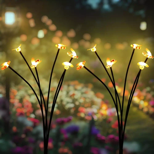 Solar-Gartenleuchte LED-Bienen | 73cm, 600mAh | FLD-02-W