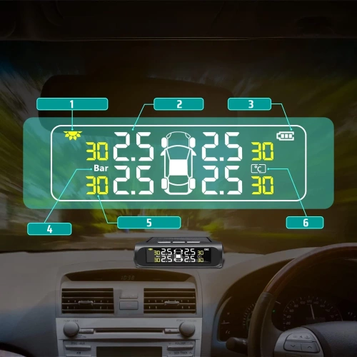 Kabelloses TPMS-System | 4 Reifendruck- und Temperatursensoren | T1W-AA