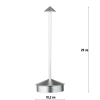 Tischlampe mit eingebautem Akku | Nachtlicht mit drei Leuchtfarben | Stimmungsvolle Lampe für Hotel, Restaurant | HJA32-SILVER