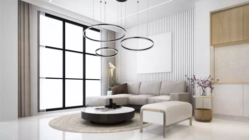 Mehrfachfunktionale moderne Pendelleuchte | LED | Schwarz | RLK-C03-69W-B