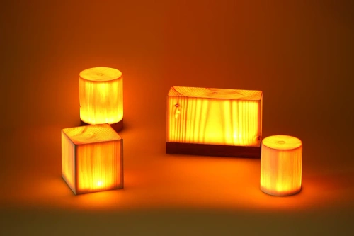 Holz Tischlampe | Berührbare Nachttischlampe mit integriertem Akku | VSO-1210-D