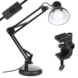 Schreibtischlampe E27 mit zusätzlicher Tischklemme | Schullampe, Zeichenlampe | MT-811+DLC-U12