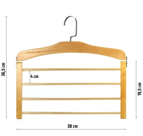Kleiderbügel | Drehbarer Hosenbügel | S-8101-WOOD