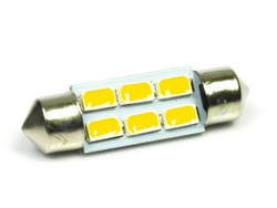 WW Auto LED Birne C5W 6 SMD 5630 Warmweiß