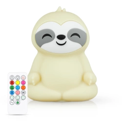 LED-Nachtlicht Silikon Faultier | tragbares Kinderlicht 9 Lichtfarben | JL-243