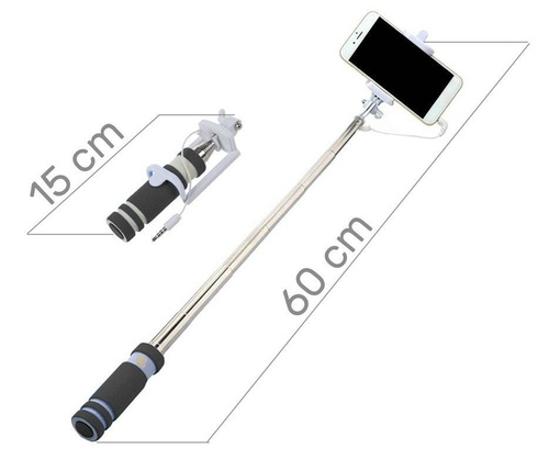 Teleskopischer Selfie-Stick für Telefon mit Jack-Kabel zur Fernauslösung des Auslösers | Z-08