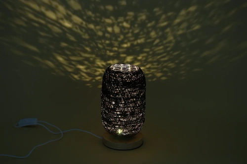 Rattan-Tischleuchte | stilvolle Nachttischleuchte | ZBD-C2314-BR