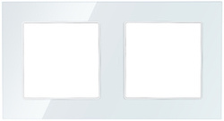 Doppelrahmen für F60-Serie Einsätze | 2-fach | weißes Hart