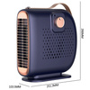 Elektrischer Retro-Heizkörper, Mini-Heizlüfter, Heizlüfter | 2 Geschwindigkeiten | 500 W | Blau | JM-115