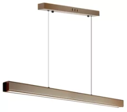 LED-Pendelleuchte, rechteckig, modern | 80 cm, 32 W, Fernbedienung | braun | SX41-80CM-32W-BR