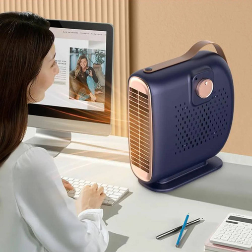 Elektrischer Heizlüfter im Retro-Design | 2 Heizstufen | 500 W | blau | JM-115