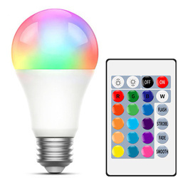 LED-Leuchtmittel | E27 Fassung | 16 Farben | Kugel | IR-Fernbedienung | A70-RGB-12W