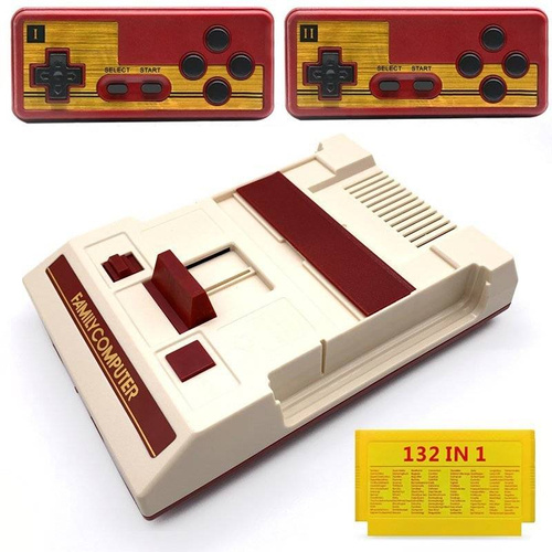 Retro-Spielkonsole | 132 Spiele 8-bit | FC Compact Vintage RS35