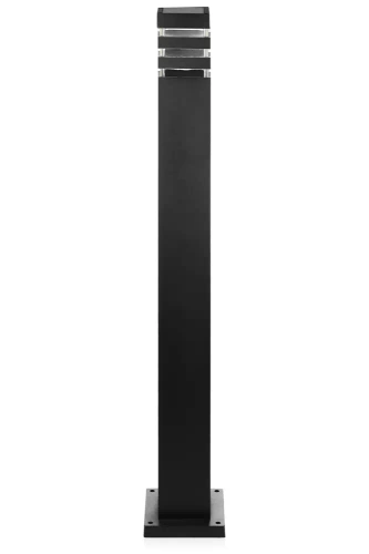 Gartenleuchte stehend, quadratischer Aluminiumsockel 90 cm | 230 V, E27-Fassung | schwarz matt | LLS-90CM