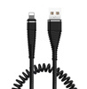 Lightning 1M | Spiralkabel USB zum Aufladen von Telefonen | Quick Charge 3.0 2.4A | AM32
