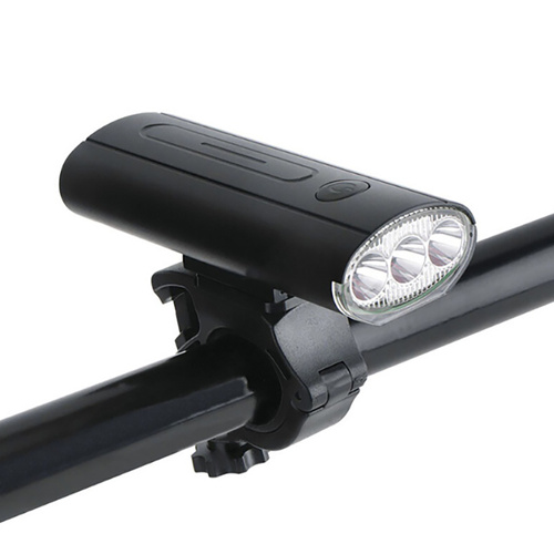 Vorderes Premium-Fahrradlicht | Aluminium | 3x LED XM-L T6 CREE, 750lm, 6 Beleuchtungsmodi, 3000mAh Akku | Powerbank | L9
