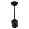 34 cm Tischlampe mit integriertem Akku | Nachtlicht mit drei Leuchtfarben | Stimmungsvolle Lampe für Hotel, Restaurant | HJA28-BLACK-2
