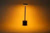 LED-Tischlampe | Moderne Nachttischlampe mit eingebautem Akku | HJA21-SCHWARZ