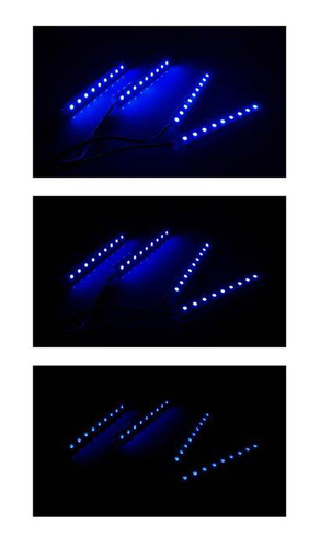 RGB-LED Innenbeleuchtung Auto | Ambientebeleuchtung Auto Atmosphäre Licht | Wasserdicht | Strip mit Zigarettenanzünder | 4x LED-Streifen 9 LEDs 5050 | IR-Fernbedienung