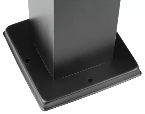 Stehlampe für den Garten, quadratischer Pfosten für E27 Glühbirne | 230V Stromversorgung, Edelstahl | Mattschwarz, 90cm | LLF-90CM