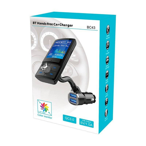 Multifunktions-FM-Transmitter fürs Auto | 4-in-1 | BC68-Schwarz