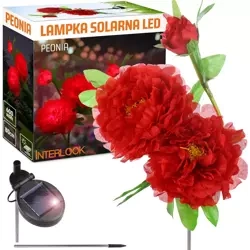 LED-Gartenleuchte Solarblume | 80 cm, 600 mAh | rot | FLD-10-RED