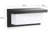 Gartenlampe, Außenwandleuchte mit LED | Integrierter Bewegungs- und Dämmerungssensor | 12W, 1200lm, IP65 | TYD-S18W-B