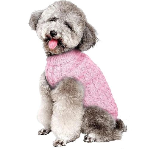 Weicher, elastischer Hundepullover, Katzenpullover | Größe L | rosa | PET-014L-PINK