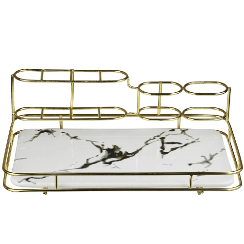 Badregal | Zahnbürstenhalter, Organizer für Zahnpasta und Kosmetik | TCT-611-WEISS