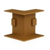 Innen-Eckverbinder | 40×20 mm | braune Kabelabdeckung | CDT-04-Brown