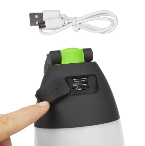 Multifunktionale LED Campinglampe, Taschenlampe mit Powerbank-Funktion | 3 Beleuchtungsmodi, 1500mAh | HWL-005