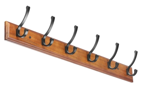 Holzkleiderständer | Wandgarderobe | Garderobenhaken mit 12 Haken | HG-60CM-WOOD