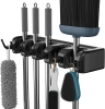 Halter für Wischmopps, Rechen und Bürsten mit Haken | 5 Plätze + Haken | SL-005H