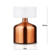 Tischlampe mit integriertem Akku | Nachtlicht mit drei Leuchtfarben | Stimmungsvolle Lampe für Hotel, Restaurant | HJA44-COPPER