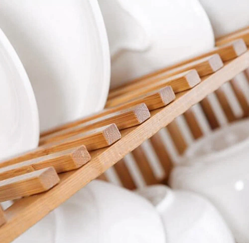 Geschirrständer aus Bambus | 2-stöckig | KBT-427