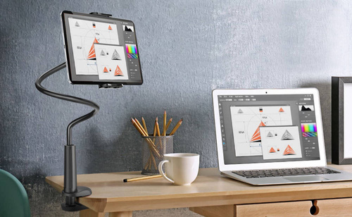 Flexibles Stativ für Smartphone und Tablet | Halterung mit Schwanenhals 50 cm | PSI-T006