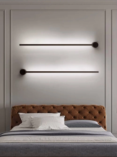 Moderne Wandleuchte 60cm 10W | Schwarze Wandleuchte mit Drehmöglichkeit | LED-Lampe mit einer Farbtemperatur von 4000K | YG-W002
