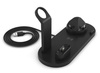 Wireless Dockingstation QI für Apple iPhone Airpods Watch | kabelloses Ladegerät 15W | 3 Stecker - USB-C / Lightning / Micro USB | WD-02