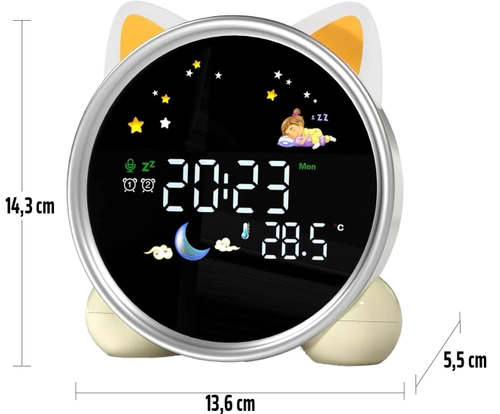 LED-Wecker mit Lichtfunktion | Timer integriert | SG-7-W