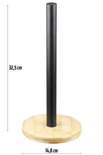 Küchenrollenhalter | freistehend | schwarz | TH-325-BLACK