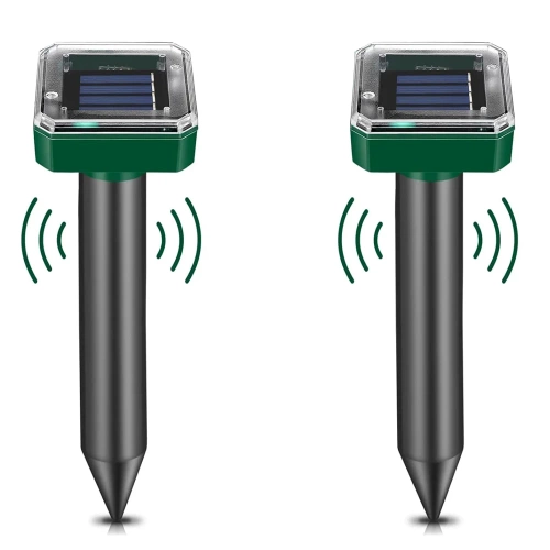 Tierschreck zum Einstecken | Solarbetrieb | 2 Stück | YSJ-1265-BLACK