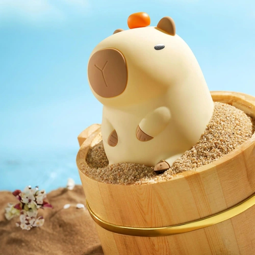 LED-Nachtlicht Kapybara aus Silikon | 8 Leuchtmodi mit Timer | Warmweiß 3.000 K | DS-CPBR-01