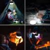 Solar Camping LED-Laterne, Reiselampe mit Powerbank-Funktion | 5 Beleuchtungsmodi, SOS, 2400mAh, bis zu 10 Stunden Betriebsdauer | HWL-004