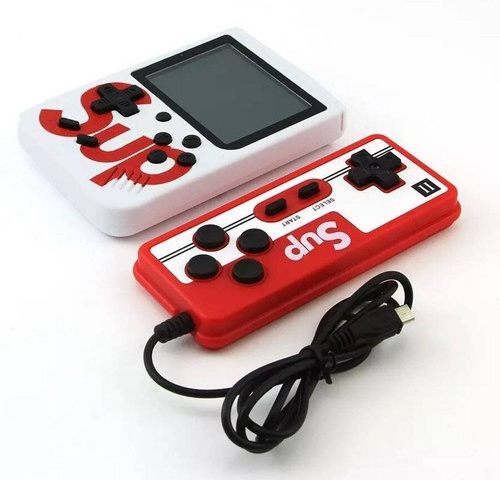 Mini tragbare Retro-Spielekonsole mit Controller | 400 Spiele 3.0 | RS400-Double
