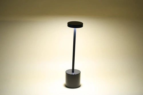 34 cm Tischlampe mit integriertem Akku | Nachtlicht mit drei Leuchtfarben | Stimmungsvolle Lampe für Hotel, Restaurant | HJA28-BLACK-2