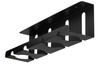 Set 2 Kabelorganizer für Schreibtischunterbau 40 cm | Korb, Führungsschiene, Halterung | Schwarz | CWT-O2