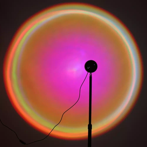 Stehende Stimmungsprojektorlampe, RGB-LED-Lampe | Höhenverstellbar 103-180cm | 16 Farben, Dimmung | DQ-SL1.2M