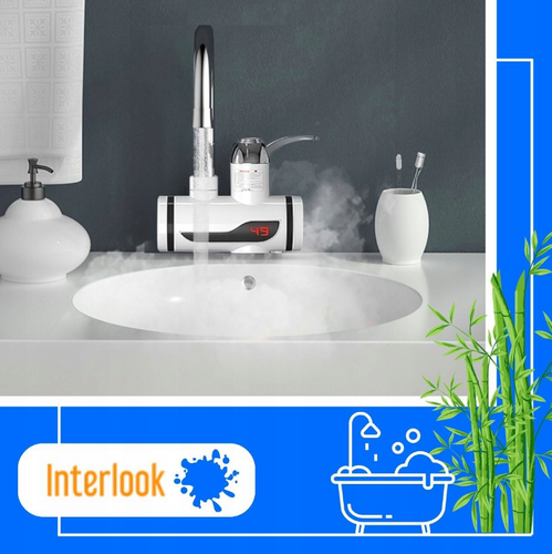 Elektrischer Duschbrausekopf mit Heizfunktion | einstellbarer Auslauf | Durchlauferhitzer mit Handbrause | Weiß | RX-018-WHITE